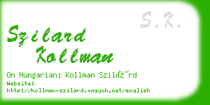 szilard kollman business card